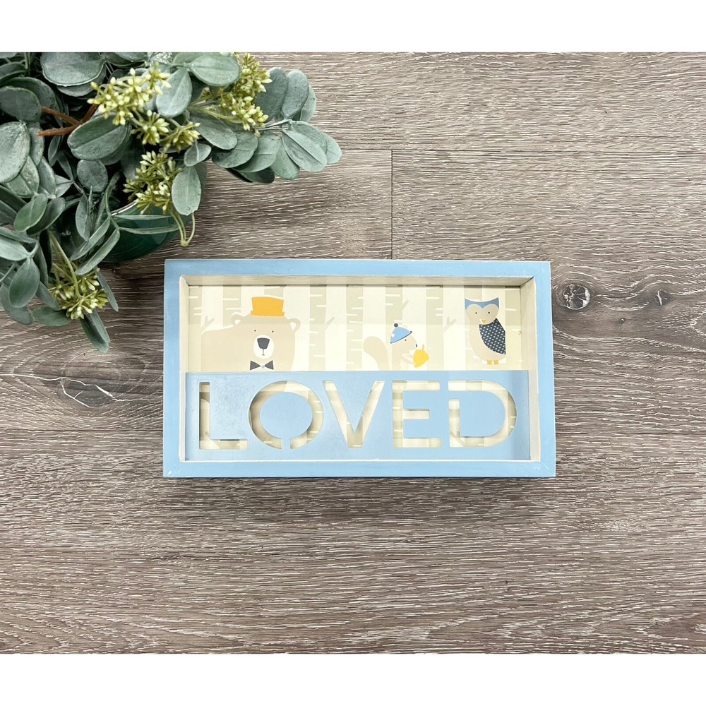 Loved Woodland Sign Nursery Baby Decor